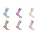Lot de 6 Paires de Chaussettes homme Tennis Sportif Violet/Bleu/Gris/Rose/Beige Uni - Fila