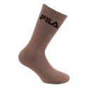 Lot de 6 Paires de Chaussettes homme Tennis Sportif Ecru/Beige/Marron Uni - Fila
