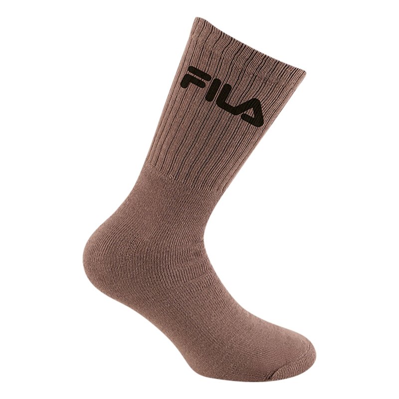 Lot de 6 Paires de Chaussettes homme Tennis Sportif Ecru/Beige/Marron Uni - Fila