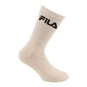 Lot de 6 Paires de Chaussettes homme Tennis Sportif Ecru/Beige/Marron Uni - Fila