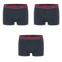 Lot de 3 Boxers homme Coton Bleu Marine/Rouge Uni - Fila