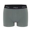 Lot de 4 Boxers homme Coton Kaki/Noir Uni - Fila