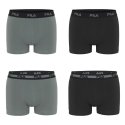 Lot de 4 Boxers homme Coton Kaki/Noir Uni - Fila