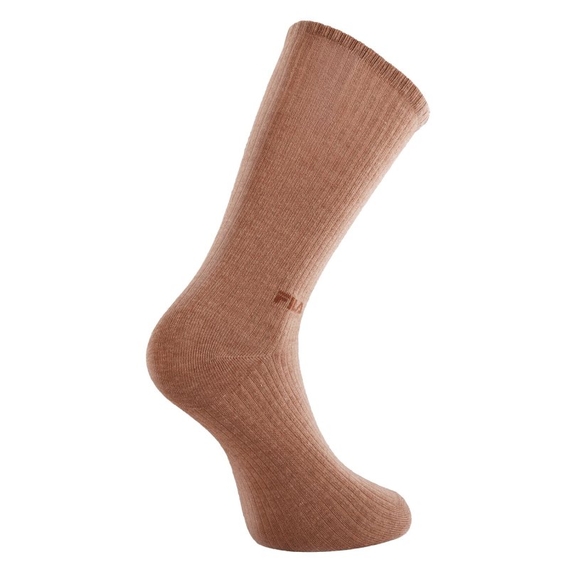 Lot de 6 Paires de Chaussettes femme Tennis Mode, SportifMarron/Camel/Beige - Fila