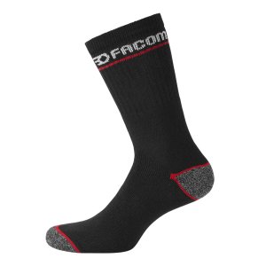 Lot de 6 Paires de Chaussettes homme Tennis Travail Noir Imprimé - Facom