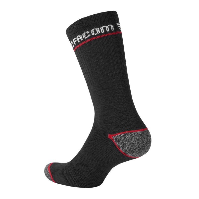 Lot de 6 Paires de Chaussettes homme Tennis Travail Noir Imprimé - Facom