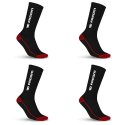 Lot de 4 Paires de Chaussettes homme Tennis Travail Noir/Rouge/Blanc Imprimé - Facom