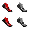 Lot de 4 Paires de Chaussettes homme Socquettes Travail Noir/Rouge/Gris Uni - Facom