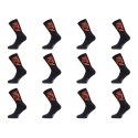 Lot de 12 Paires de Chaussettes homme Tennis Sportif Noir/Orange - Ktm
