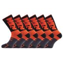 Lot de 6 Paires de Chaussettes homme Tennis Sportif Noir/Orange - Ktm