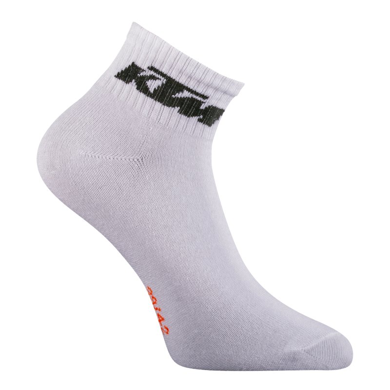 Lot de 6 Paires de Chaussettes homme Courtes Sportif Noir/Blanc Uni - Ktm