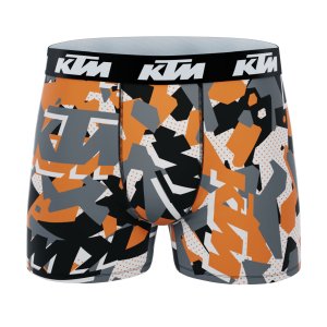Lot de 4 Boxers homme Polyester Gris/Orange/Noir Imprimé - Ktm