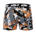 Lot de 4 Boxers homme Polyester Gris/Orange/Noir Imprimé - Ktm
