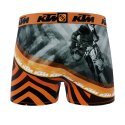 Lot de 4 Boxers homme Polyester Gris/Orange/Noir Imprimé - Ktm