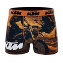 Lot de 4 Boxers homme Polyester Gris/Orange/Noir Imprimé - Ktm