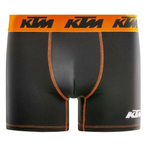 Lot de 4 Boxers homme Polyester Noir/Orange/Blanc Uni - Ktm