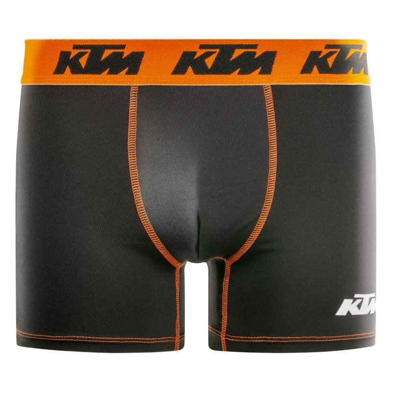 Lot de 4 Boxers homme Polyester Noir/Orange/Blanc Uni - Ktm