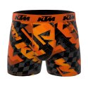 Lot de 4 Boxers homme Polyester Orange/Noir/Blanc Imprimé - Ktm