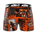 Lot de 4 Boxers homme Polyester Orange/Noir/Blanc Imprimé - Ktm