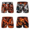 Lot de 4 Boxers homme Polyester Orange/Noir/Blanc Imprimé - Ktm