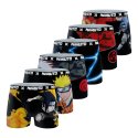 Lot de 6 Boxers homme Polyester Noir Imprimé - Naruto