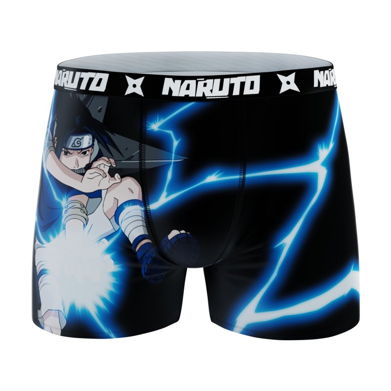 Lot de 6 Boxers homme Polyester Noir Imprimé - Naruto