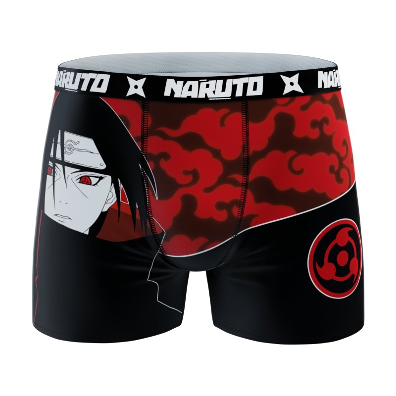 Lot de 6 Boxers homme Polyester Noir Imprimé - Naruto