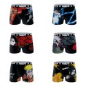 Lot de 6 Boxers homme Polyester Noir Imprimé - Naruto
