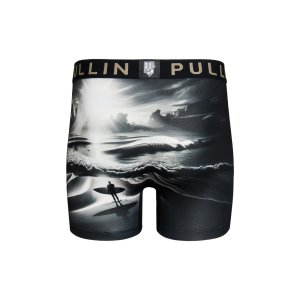 Boxer homme Polyester Noir/Blanc Imprimé - Pull In