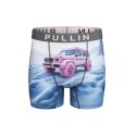 Boxer homme Polyester Blanc/Rose Imprimé - Pull In