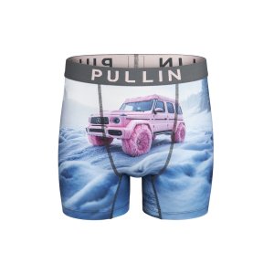 Boxer homme Polyester Blanc/Rose Imprimé - Pull In
