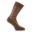 Lot de 6 Paires de Chaussettes homme Ville Fantaisie, Mode Marron/Blanc/Noir/Bleu Marine Imprimé - Serge Blanco