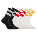 Lot de 6 Paires de Chaussettes homme Ville Mode Blanc/Noir/Rouge/Orange Imprimé - Serge Blanco