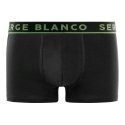 Lot de 6 Boxers homme Coton Kaki/Noir Uni - Serge Blanco