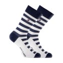 Lot de 6 Paires de Chaussettes homme Ville Mode Blanc/Noir Imprimé - Serge Blanco