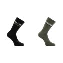 Lot de 2 Paires de Chaussettes homme Ville Casual, Fantaisie, Humour Kaki fonccé/Noir/Beige Imprimé - Twinday