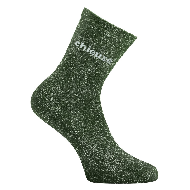 Paire de Chaussettes femme Ville Fantaisie, HumourKaki Uni - Twinday