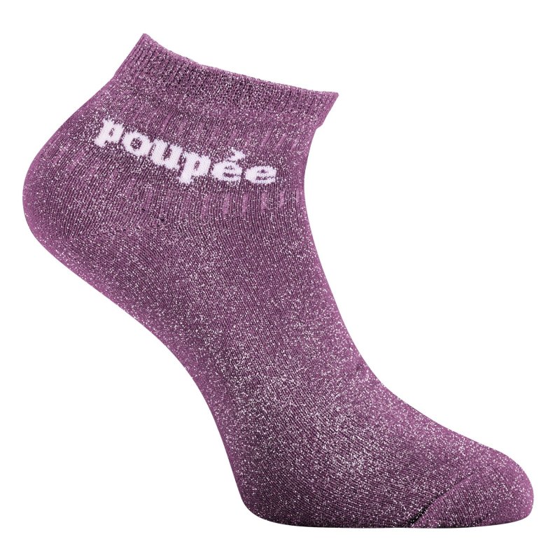 Paire de Chaussettes femme Ville Fantaisie, HumourViolet Uni - Twinday