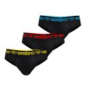 Lot de 3 Slips homme Coton Noir Uni - Umbro