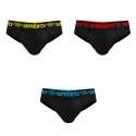Lot de 3 Slips homme Coton Noir Uni - Umbro