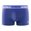 Lot de 4 Boxers homme Coton Noir/Bleu indigo/Blanc/Gris Uni - Umbro