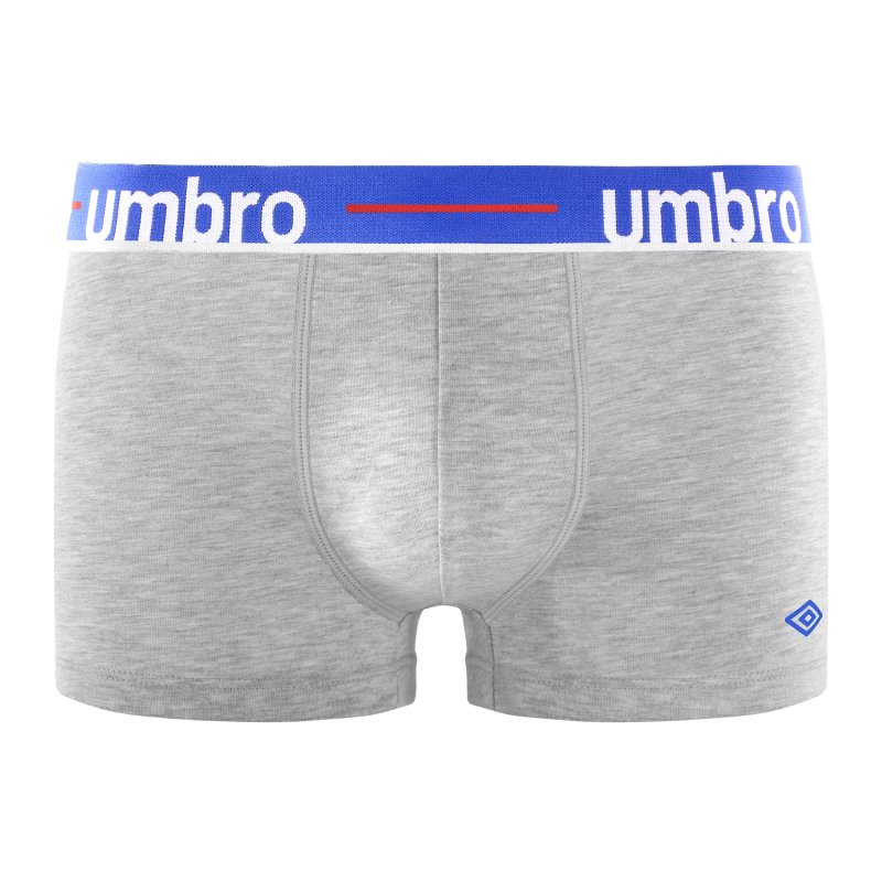 Lot de 4 Boxers homme Coton Noir/Bleu indigo/Blanc/Gris Uni - Umbro