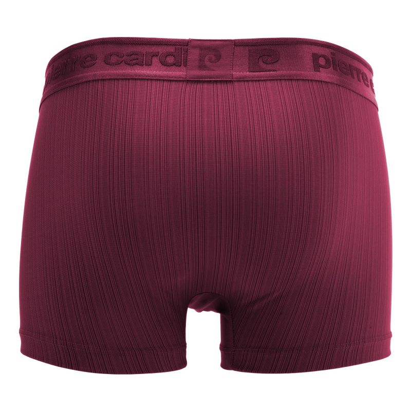 Lot de 4 Boxers homme Polyester Bleu/Rouge/Vert/Noir Uni - Pierrecardin