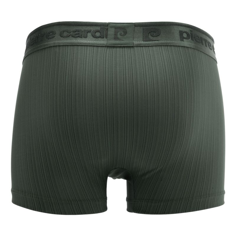 Lot de 4 Boxers homme Polyester Bleu/Rouge/Vert/Noir Uni - Pierrecardin