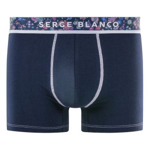 Lot de 6 Boxers homme Coton Bleu/Gris/Noir Uni - Serge Blanco