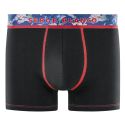 Lot de 6 Boxers homme Coton Bleu/Gris/Noir Uni - Serge Blanco