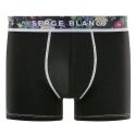 Lot de 6 Boxers homme Coton Bleu/Gris/Noir Uni - Serge Blanco
