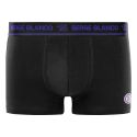 Lot de 4 Boxers homme Coton Noir/Bleu/Rouge/Orange/Jaune Uni - Serge Blanco