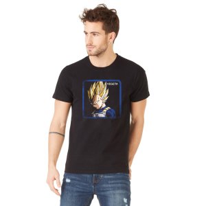 T-Shirt homme Dragon Ball Z Vegeta Saiyan Noir T-Shirt homme Dragon Ball Z Vegeta Saiyan Noir