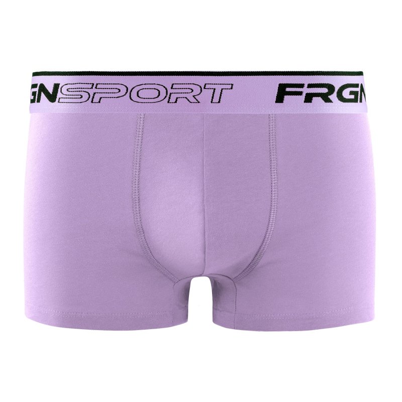 Lot de 4 Boxers homme Coton Violet/Vert/Orange/Bleu pastel Uni - Freegun